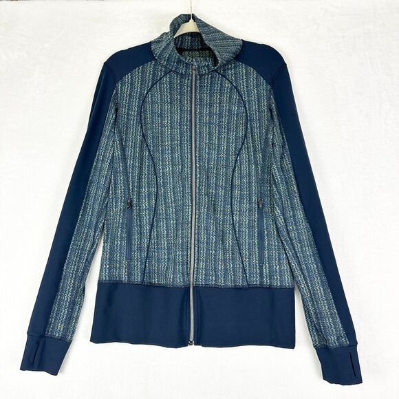 Lululemon Nice Asana Jacket Size 10 Ziggy Wee August Inkwell Luon Athletic - Picture 1 of 6